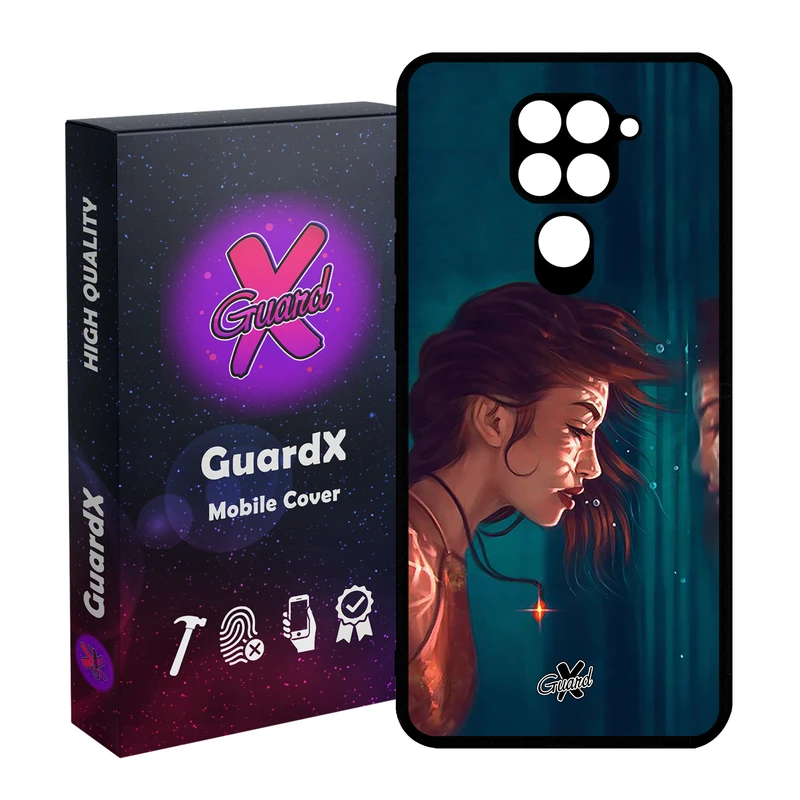 کاور گارد ایکس طرح دختر مدل Glass10371 مناسب برای گوشی موبایل شیائومی Redmi Note 9