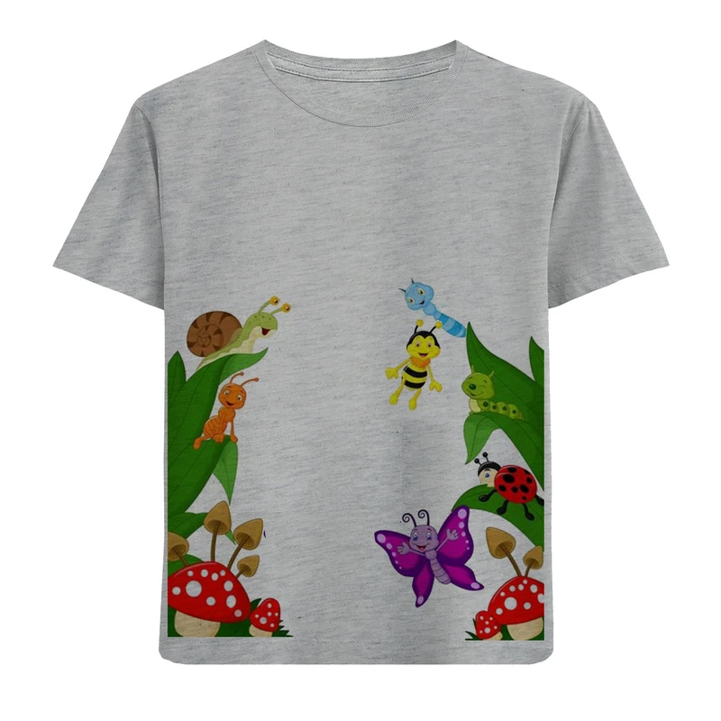 تی شرت آستین کوتاه بچگانه مدل حشرات D192