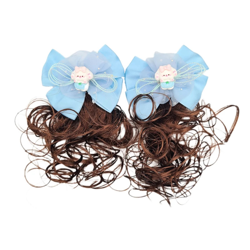 گیره مو دخترانه مدل پاپیون آویز موی فر کد 432 بسته 2 عددی