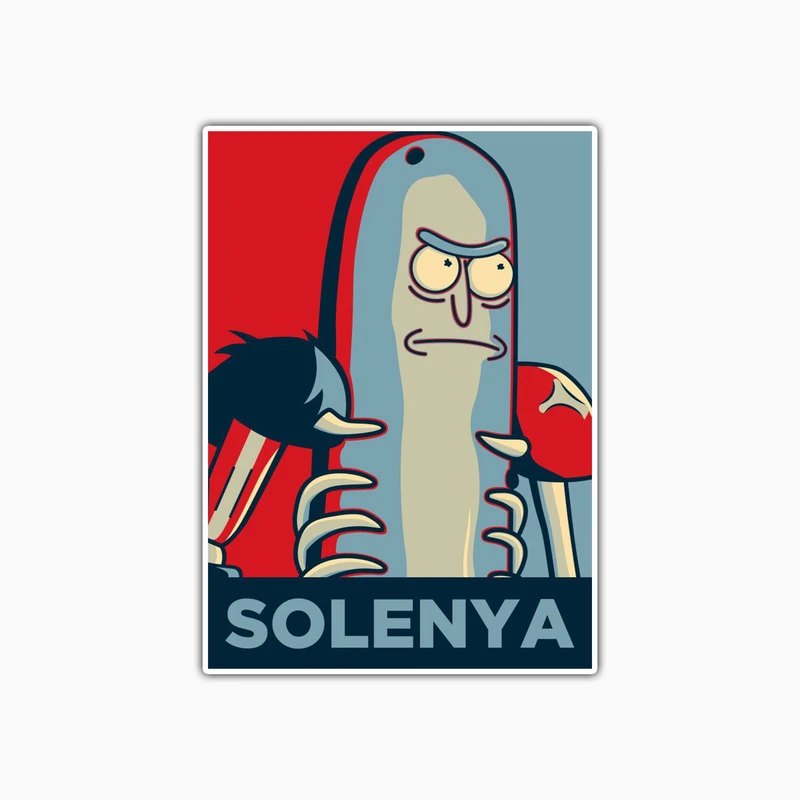 استیکر لپ تاپ و موبایل بووم طرح کارتونی مدل Pickle Rick کد TA34