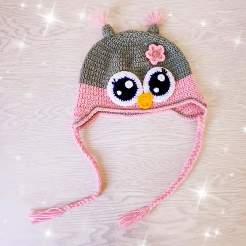 ست کلاه و شال گردن و پاپوش بافتنی نوزادی مدل عروسکی مجموعه 3 عددی