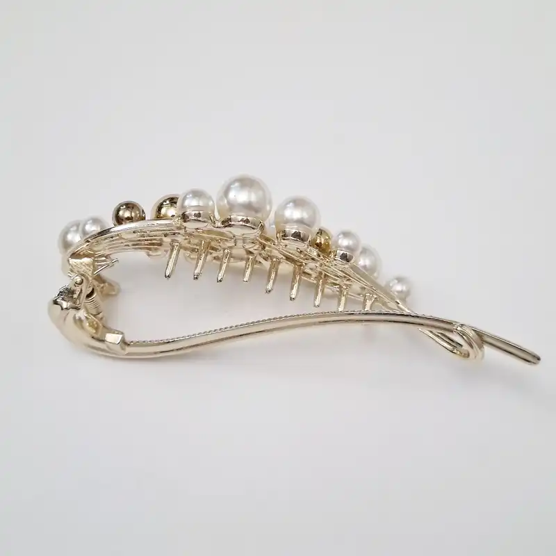 گیره مو زنانه مدل چفتی مرواریدی لوکس کد fengy 1002