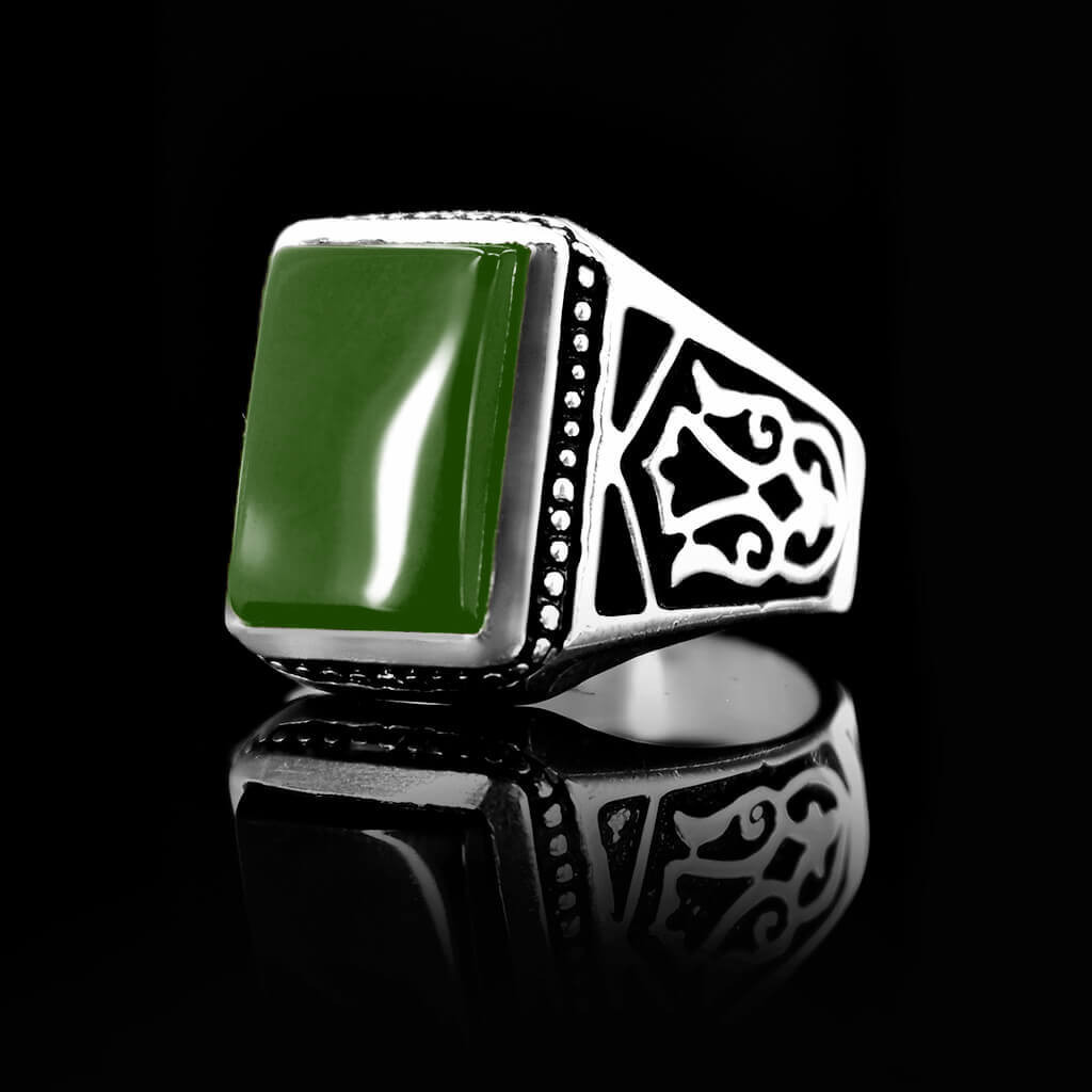 انگشتر نقره مردانه مدل گل پونه انگشتر نقره مردانه مدل گل پونه