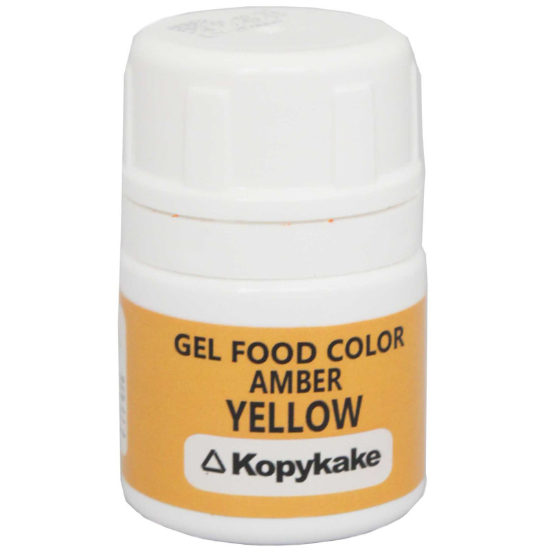 رنگ خوراکی ژله ای زرد کهربایی زعفرانی کپی کیک  -25 گرم