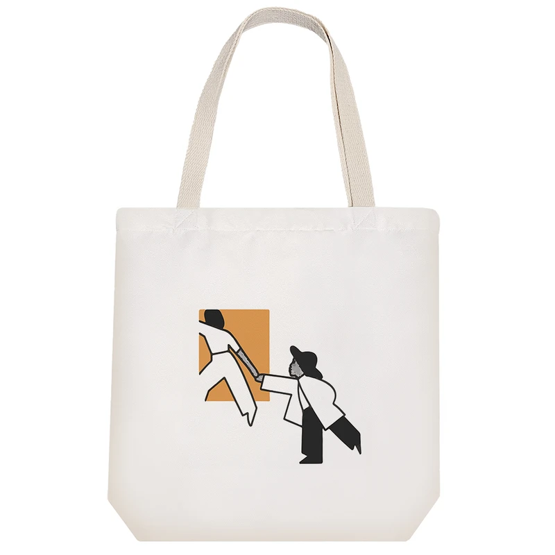 ساک خرید پارچه ای خندالو طرح رفتن مدل توت بگ کد 8683