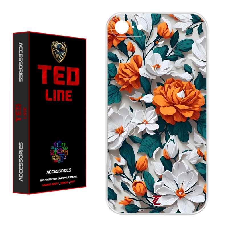 کاور تدلاین طرح گل نارنجی کد 1229 مناسب برای گوشی موبایل اپل Iphone 7 / 8 / SE 2020