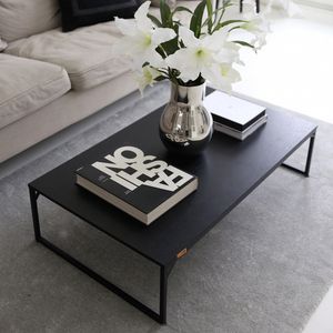 میز جلومبلی مستطیل با پایه فلز و صفحه MDF دیزم مدل مونتاژی OF_100×60