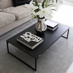 میز جلومبلی مستطیل با پایه فلز و صفحه MDF دیزم مدل مونتاژی OF_100×60