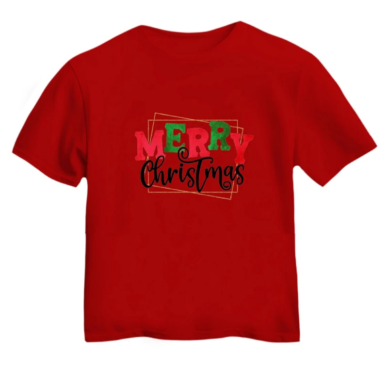 تی شرت آستین کوتاه بچگانه مدل نوشته کریسمس کد 22