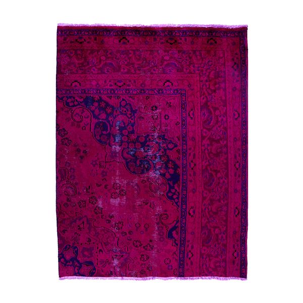 فرش دستبافت رنگ شده دو متری طرح وینتچ کد 9917 فرش دستبافت رنگ شده دو متری طرح وینتچ کد 9917