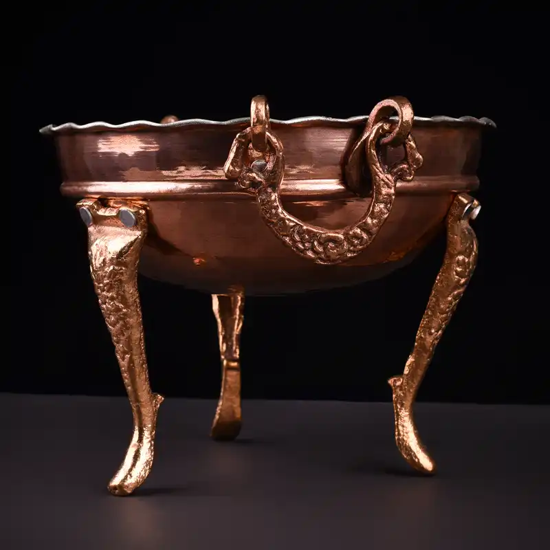 میوه خوری مسی مدل پایه بلند زنجان کد 25