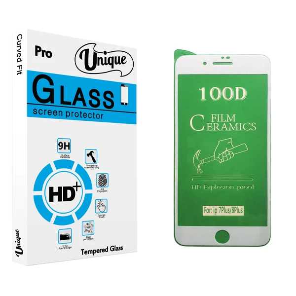 محافظ صفحه نمایش سرامیکی يونيک مدل +Clear مناسب برای گوشی موبایل اپل iPhone 8 Plus
