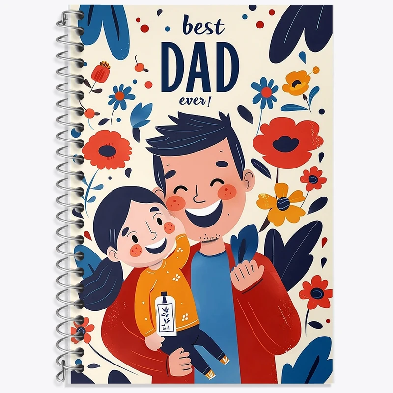 دفتر لغت 50 برگ خندالو طرح پدر و دختر کد F2902