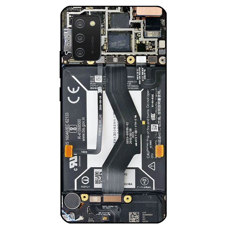 کاور مگافون طرح برد موبایل مدل 8004 مناسب برای گوشی موبایل سامسونگ Galaxy A02 S         