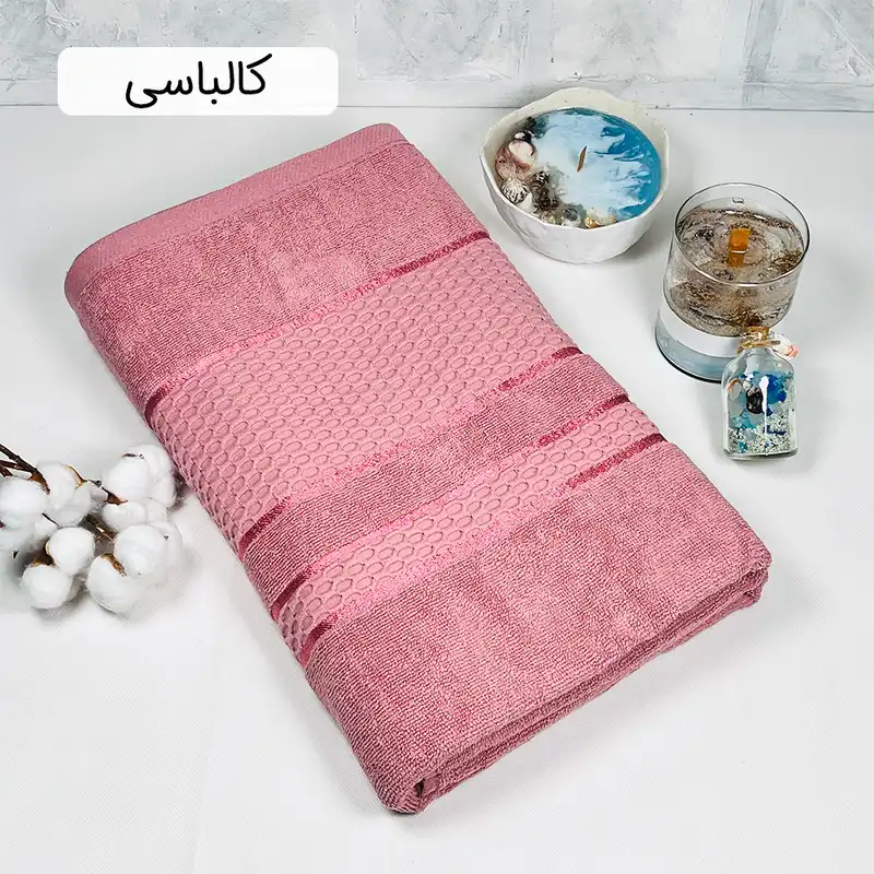 حوله حمامی دنیز طرح منیل سایز 100×160 سانتی متر