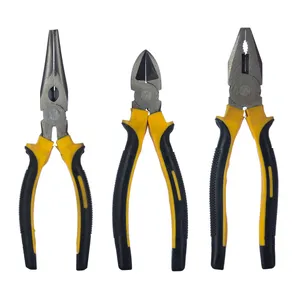 مجموعه سه عددی انبر دست و سیم چین و دم باریک مدل F-306 سایز 7 اینچ