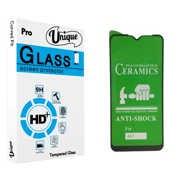 محافظ صفحه نمایش سرامیکی يونيک مدل +Clear مناسب برای گوشی موبایل سامسونگ Galaxy A01