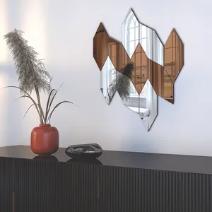 آینه دکوراتیو اف جی سی مدل FOGLIA مجموعه 10 عددی