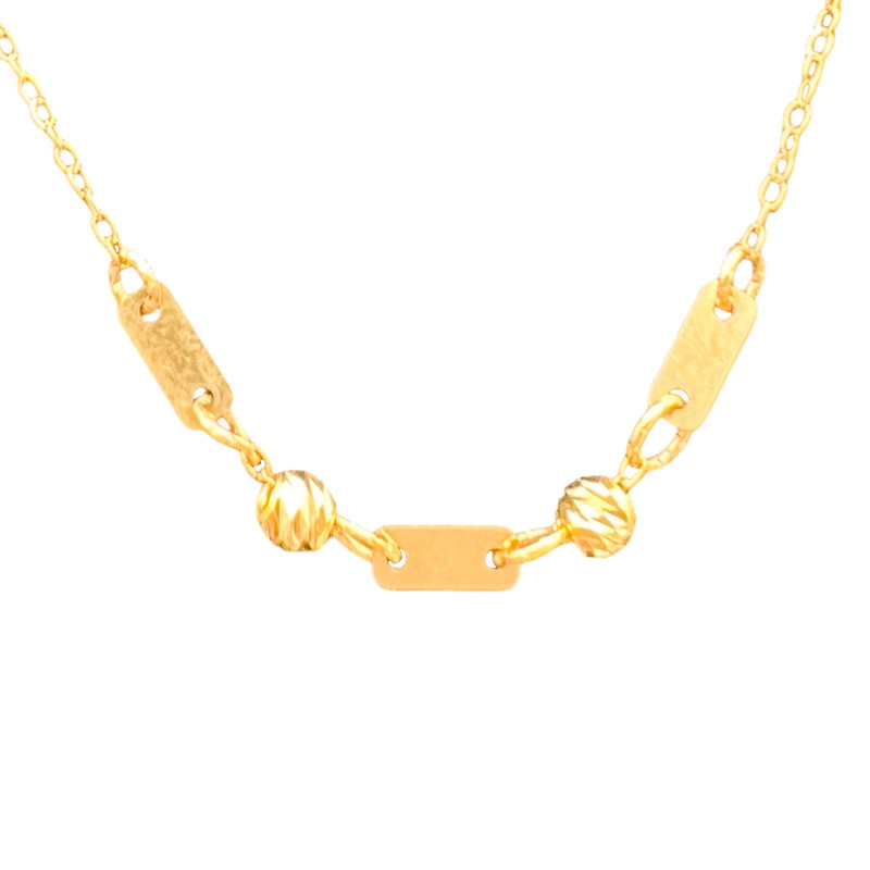 گردنبند طلا 18 عیار زنانه با طرح مینیمال گالری صادقی مدل 1063