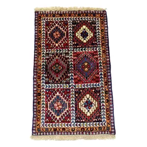 قالیچه دستباف نیم متری آرانیک مدل خشتی