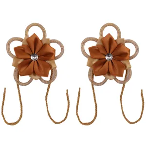 پرده جمع کن مدل گل بسته 2 عددی