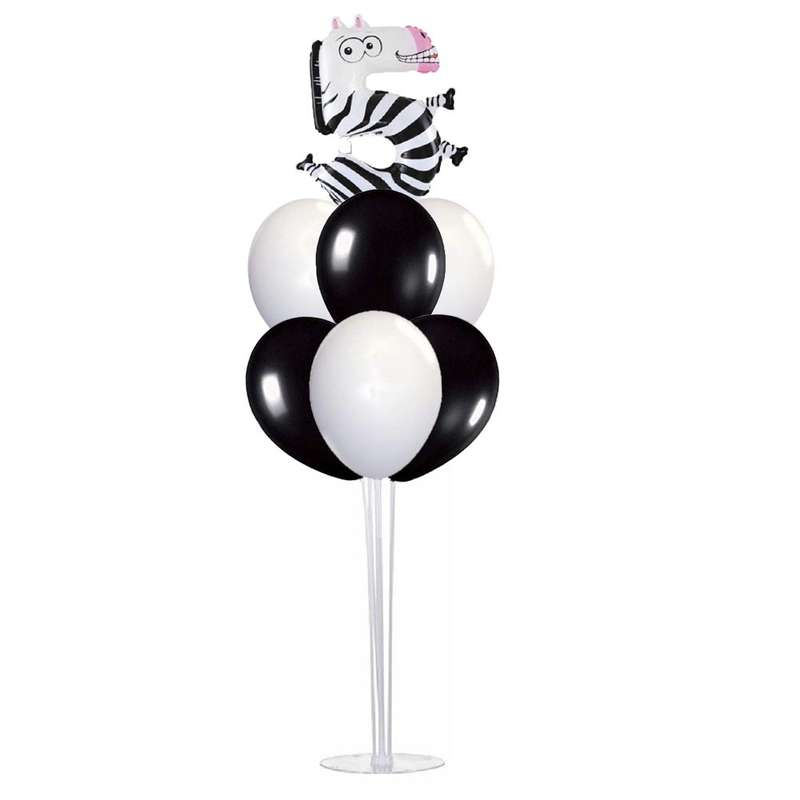 بادکنک تولد مدل گورخر مجموعه 7 عددی به همراه استند