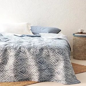 روتختی دو نفره مادام کوکو مدل Darsia King Mavi سایز 260x240 سانتی‌متر