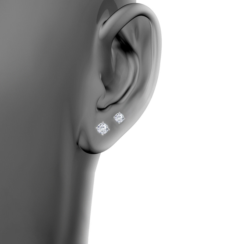 گوشواره نقره زنانه اقلیمه مدل EN525 مجموعه 2 عددی