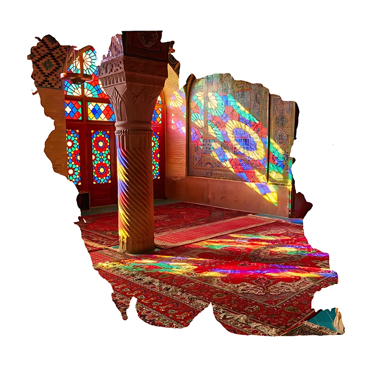 استیکر پارچه و لباس پاد آفرین مدل نقشه ایران کد S7070