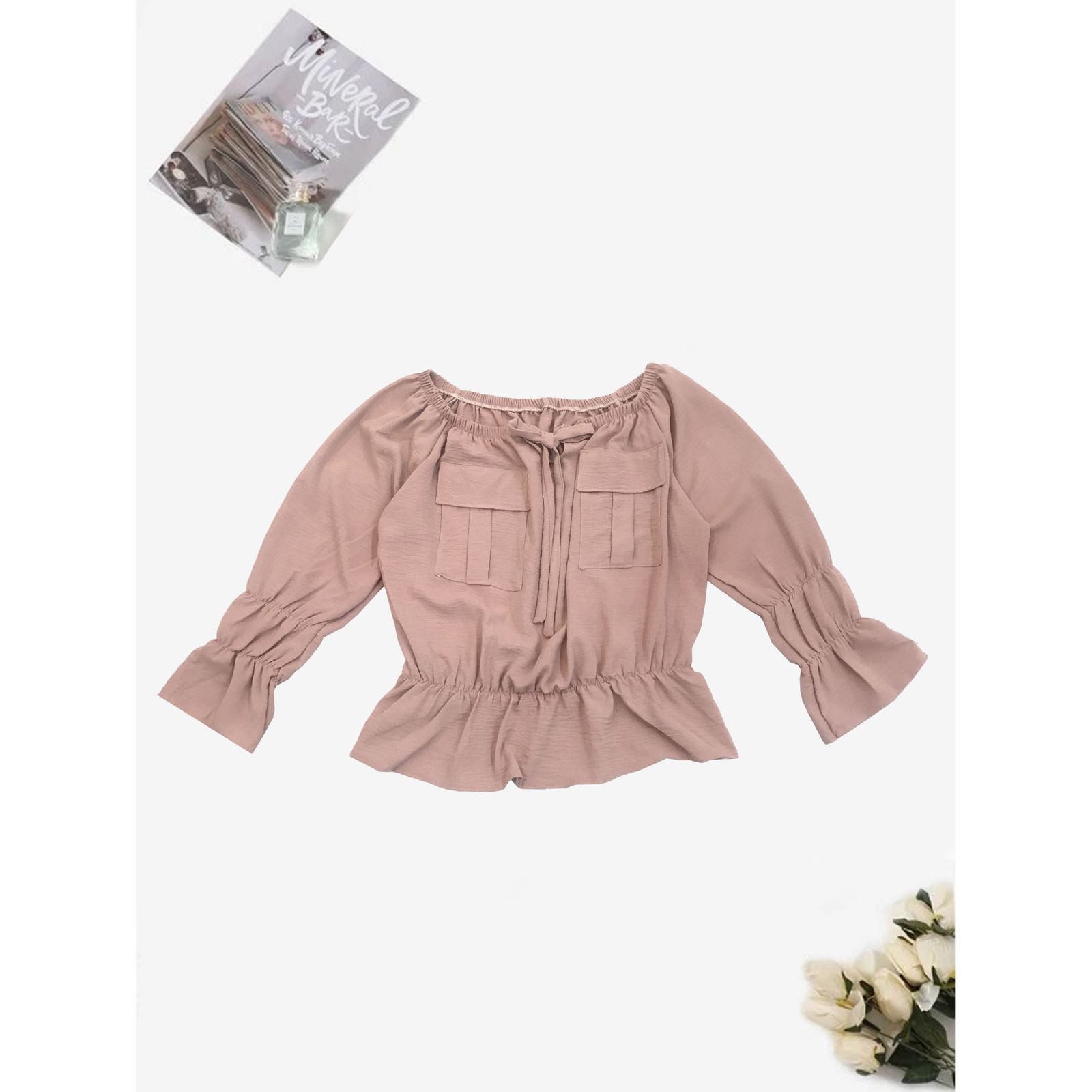 بلوز آستین بلند زنانه تویین مدل T-200-2 -  - 2