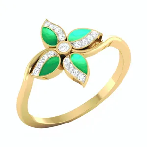 انگشتر زنانه مدل گل چهار برگ کد B2371