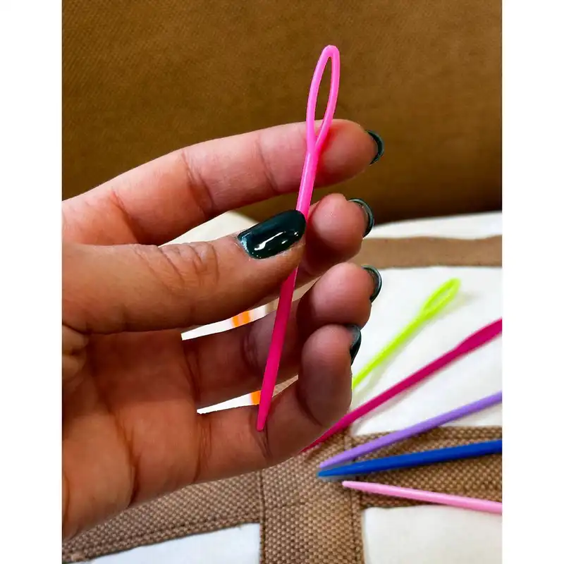 قلاب بافتنی مدل ZHLN-7 به همراه سوزن دوخت کاموا مجموعه 4 عددی