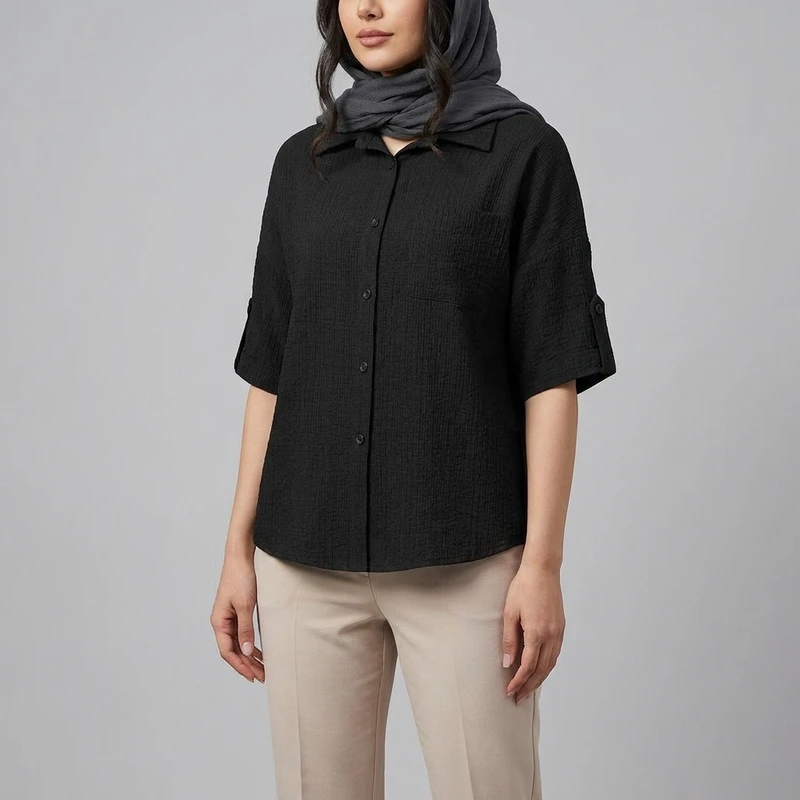 مانتو شومیزی زنانه مدل کوک دوزی m2