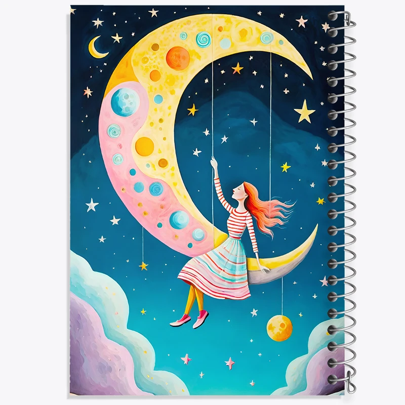 دفتر شطرنجی 50 برگ مدل نقطه ای طرح دخترانه کد F5145