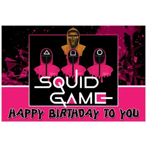 بنر تم تولد طرح بازی مرکب مدل Squid Game کد 1092