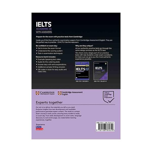 کتاب IELTS Cambridge 15 Academic اثر جمعی از نویسندگان انتشارات کمبریج کتاب IELTS Cambridge 15 Academic اثر جمعی از نویسندگان انتشارات کمبریج