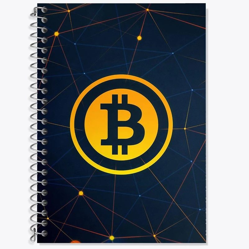 دفتر لغت 50 برگ خندالو مدل ارز دیجیتال بیت کوین کد 10876