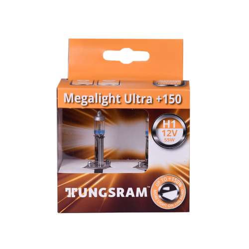  لامپ خودرو تانگسرام مدل MegaLight Ultra +150 کد H1 بسته 2 عددی