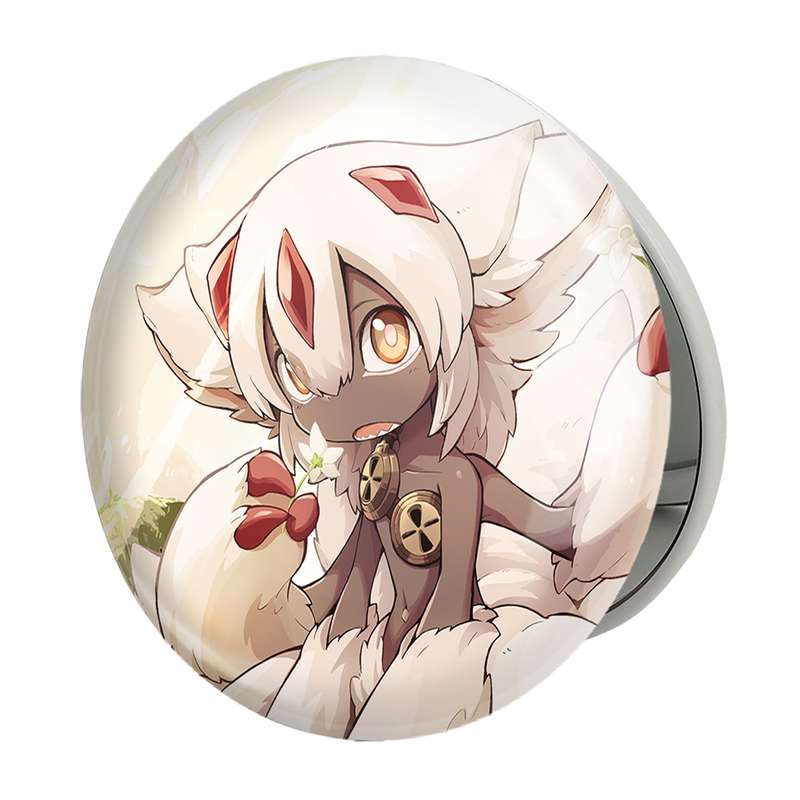 آینه جیبی خندالو طرح فاپوتا انیمه ساخته شده در پرتگاه Made in Abyss مدل تاشو کد 22113 آینه جیبی خندالو طرح فاپوتا انیمه ساخته شده در پرتگاه Made in Abyss مدل تاشو کد 22113