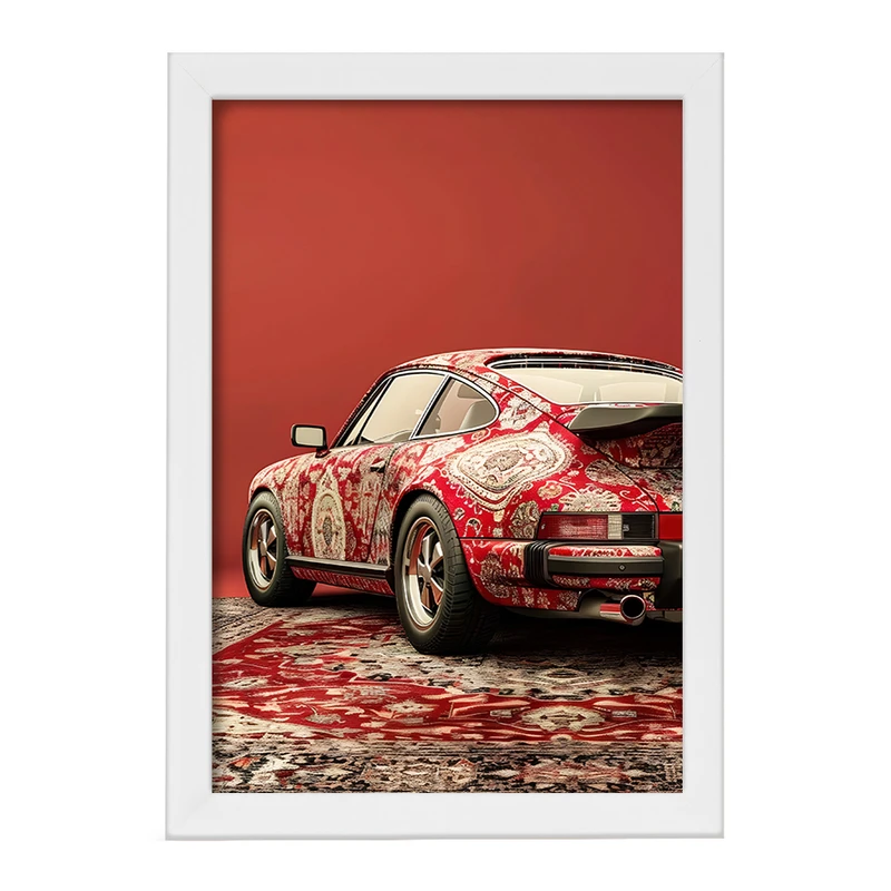 تابلو خندالو مدل ماشین و نقش فرش کد F10702