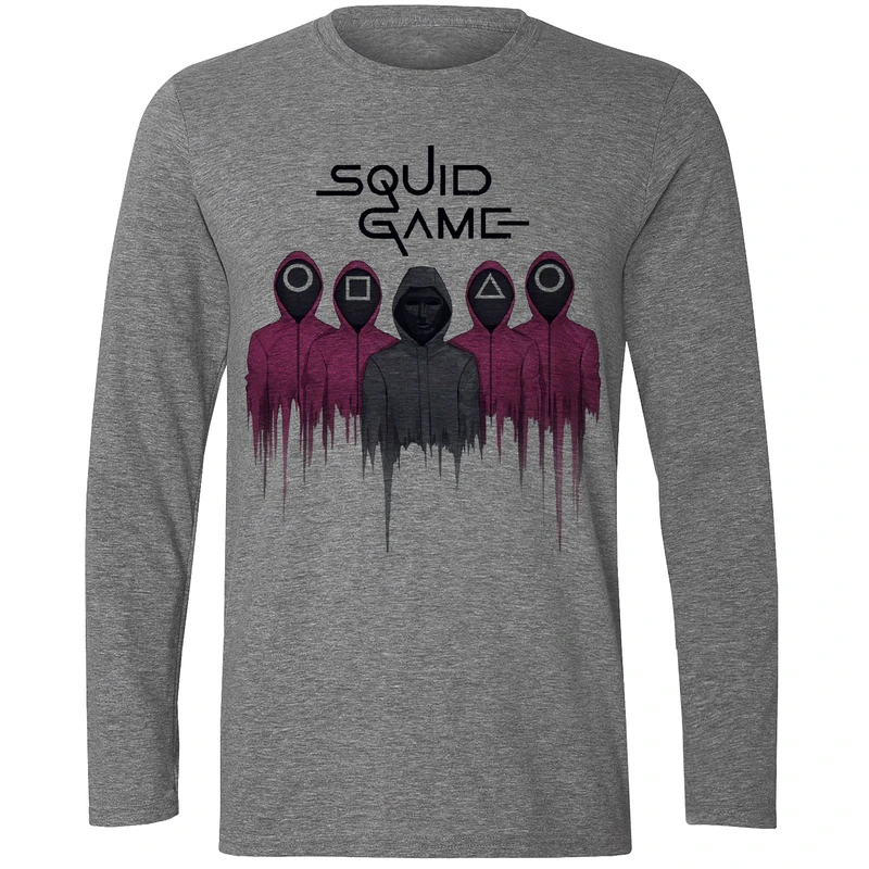 تی شرت آستین بلند مردانه مدل بازی مرکب W315