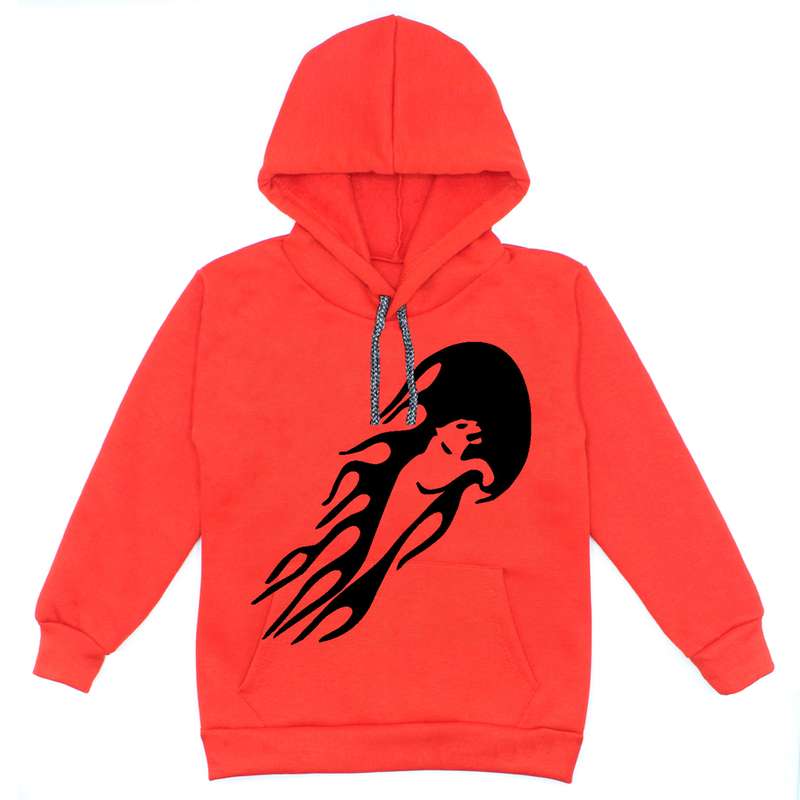هودی پسرانه مدل ببر W77 رنگ قرمز