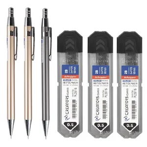  مداد نوکی 0.5 میلی متری مدل فلز به همراه نوک مداد مجموعه 6 عددی  