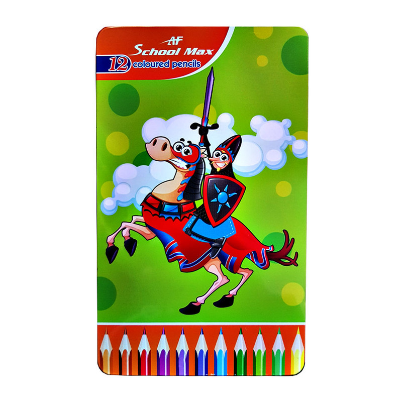 مداد رنگی 12 رنگ ای اف اسکول مکس طرح شوالیه