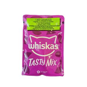 پوچ گربه بالغ ویسکاس مدل TASTY MIX طعم بره، مرغ وزن 85 گرم