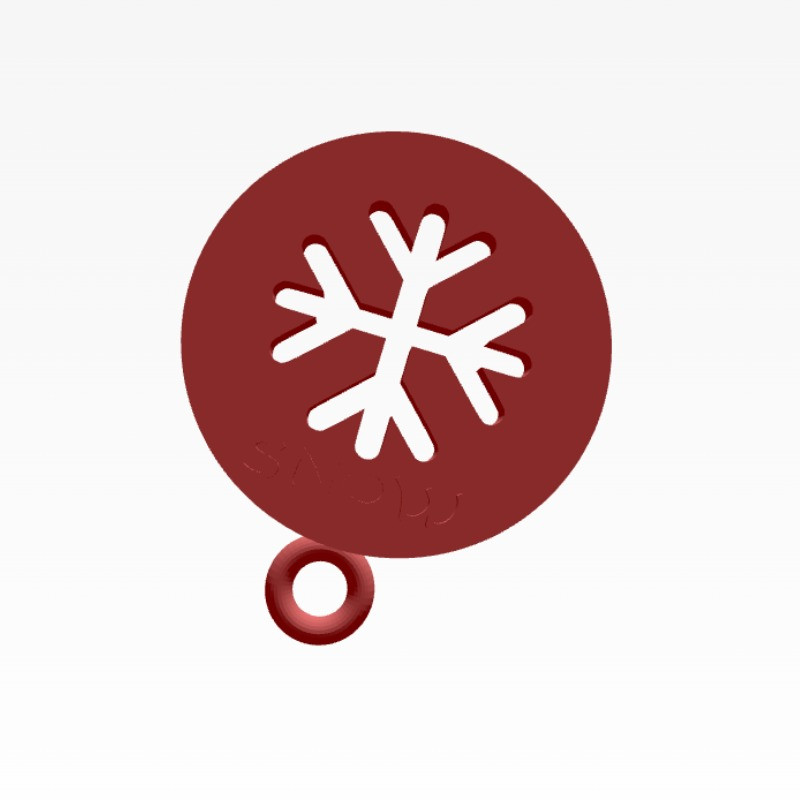 شابلون تزیین قهوه مدل snow