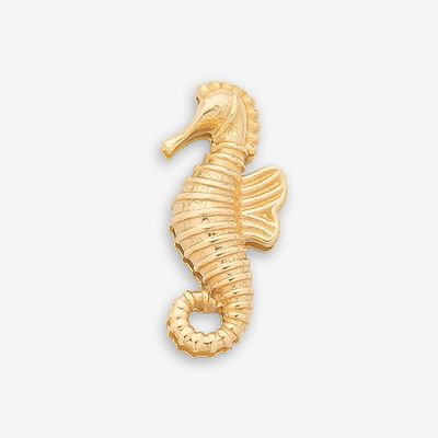 آویز گردنبند طلا 18 عیار زنانه گالری طلای مهرسین طرح اسب دریایی