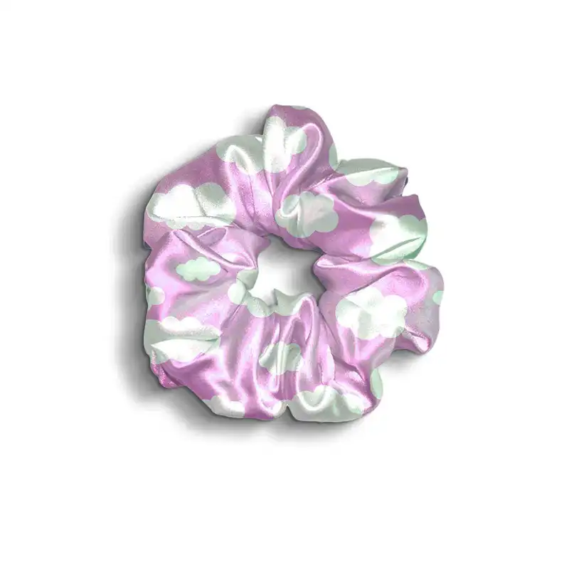 کش مو زنانه مدل اسکرانچی طرح ابر