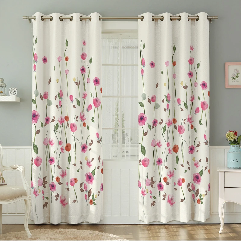 پرده نیروانا طرح گل  مدل مخمل کد 8714 سایز 140×280 سانتی متر