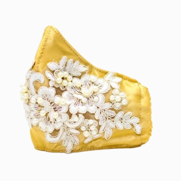 ماسک پارچه ای مدل مرواریدی عروس ماسک پارچه ای مدل مرواریدی عروس